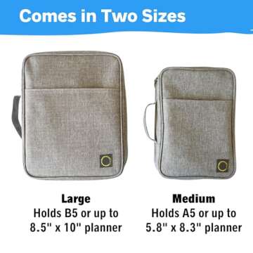 Journal Supplies Storage Case (Teal - Large) - Custom Travel Organizer Holder for B5 Planner, Pens, Journal Supplies and Accessories (Case Only - Supplies Not Included)