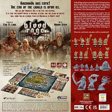 Blood Rage Viking Battle Strategy Game for Ages 14+