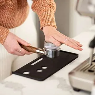 CREMA Coffee Products | Tamping Mat | Barista Express | Non-Slip Silicone | Firm & Secure Mat | Prot...