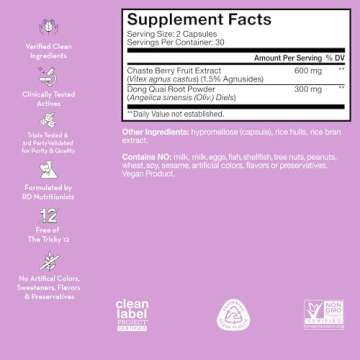 HUM Hormone Balance - Supplement for Women's Health - Support for Cramps, Cravings, Irritability & Hormonal Balance - Chasteberry & Dong Quai Women's Monthly Support (60-Count)