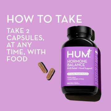 HUM Hormone Balance - Supplement for Women's Health - Support for Cramps, Cravings, Irritability & Hormonal Balance - Chasteberry & Dong Quai Women's Monthly Support (60-Count)
