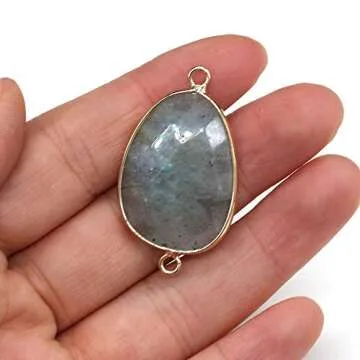 Zotoone Natural Crystal Stone Pendants - 5Pcs Jewelry Connectors