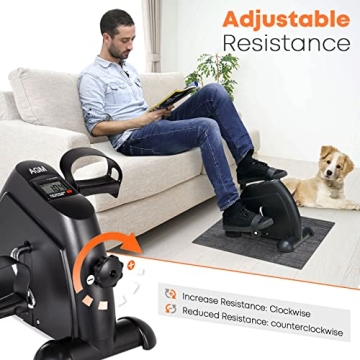 AGM Mini Exercise Bike for Arms and Legs - Compact & Quiet Fitness