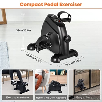 AGM Mini Exercise Bike for Arms and Legs - Compact & Quiet Fitness