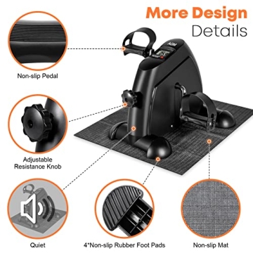 AGM Mini Exercise Bike for Arms and Legs - Compact & Quiet Fitness