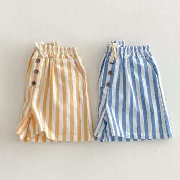 Ashmyova Cotton Stripe Shorts for Boys 3-4 Years