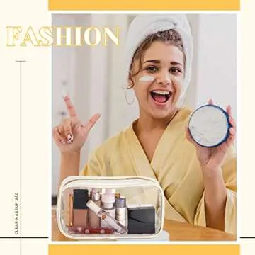 Cunno 9 Pcs Clear Makeup Bag Set - Large Waterproof Pouches