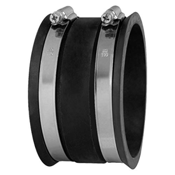 POWERTEC 70149 4 Inch Dust Collection Flex Cuff with Steel Clamps