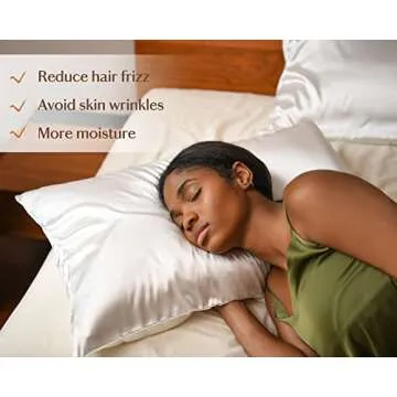 Yanibest Satin Pillowcase, Silk Pillow Cases for Hair and Skin with Zipper, Queen Pillow Cases Set of 2 for 20"x30", Exquisite Packaging for Women Men