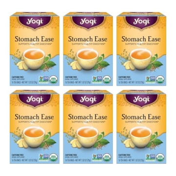 Yogi Tea - Stomach Ease (6 Pack) - Supports Healthy Digestion with Peppermint, Licorice Root, and Ay...