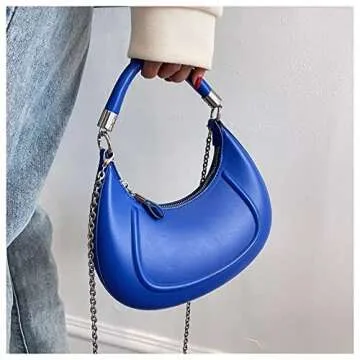 Chic Crescent-shaped Handbags for Women with Chain