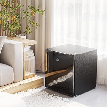 HOMCOM Mini Freezer Compact 1.1 Cu.Ft Black