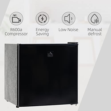 HOMCOM Mini Freezer Compact 1.1 Cu.Ft Black