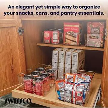 Swissco Clear Storage Bins Set of 6 Plastic Bins for Home Organization | Under Bed Storage Bins | Nesting Bins: 3 Medium Bins and 3 Small Bins