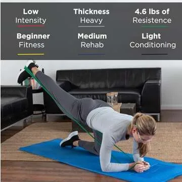 THERABAND Professional Latex Resistance Bands, Individual 6 Ft Elastic Band for Upper & Lower Body E...