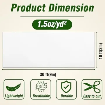 Gardzen Thicker Plant Covers 1.5oz, 10ft x 30ft