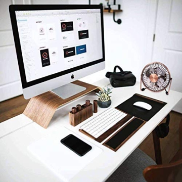 MerLerner 4" USB Desk Fan Retro Bronze Quiet Cooling Fan