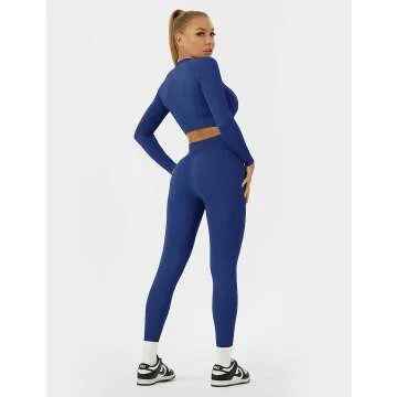 Buttergene Women's Workout Set - Seamless Long Sleeve