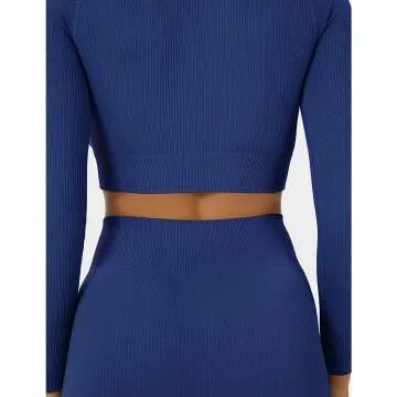 Buttergene Women's Workout Set - Seamless Long Sleeve