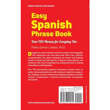 Easy Spanish Phrase Book NEW EDITION: Over 700 Phrases for Everyday Use (Dover Language Guides Spani...