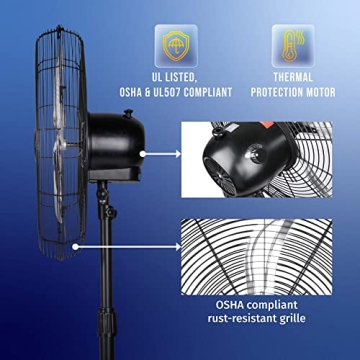 Tornado 20 Inch High Velocity Metal Oscillating Fan