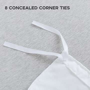 JELLYMONI White Duvet Cover Set-Tufted Soft Microfiber 3 Pieces Luxury Rectangle Embroidery Duvet Cover,with Zipper Closure & Corner Ties. Solid Color Breathable Duvet Cover King Size(No Comforter)