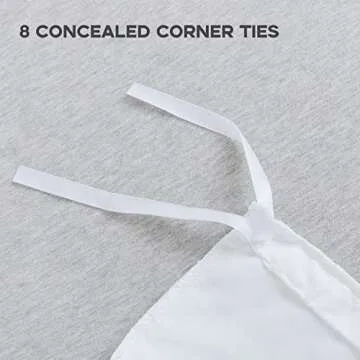 JELLYMONI Luxury White Duvet Cover Set with Zipper Closure