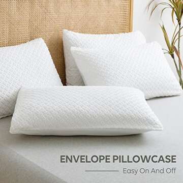 JELLYMONI White Duvet Cover Set-Tufted Soft Microfiber 3 Pieces Luxury Rectangle Embroidery Duvet Cover,with Zipper Closure & Corner Ties. Solid Color Breathable Duvet Cover King Size(No Comforter)