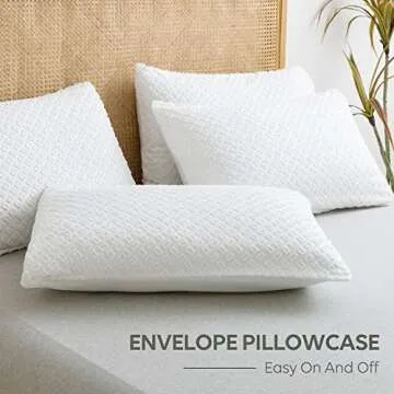 JELLYMONI Luxury White Duvet Cover Set with Zipper Closure