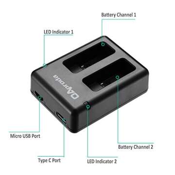 OAproda 2 Pack GoPro Replacement Battery and Charger