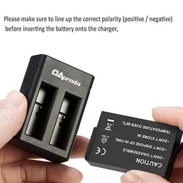 OAproda 2 Pack GoPro Replacement Battery and Charger