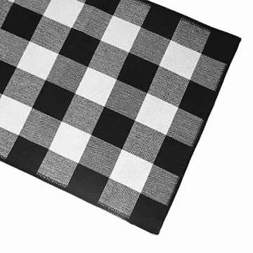 UKELER Set of 6 Buffalo Check Cotton Placemats