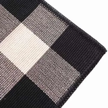 UKELER Set of 6 Buffalo Check Cotton Placemats