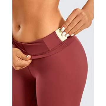 CRZ YOGA Women's Naked Feeling Biker Shorts 6 Inch High Waist