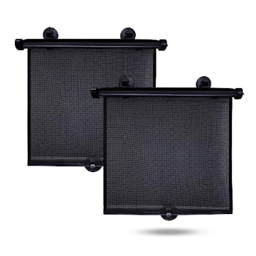 EcoNour Retractable Car Window Shades (2 Pack) | UV Protection