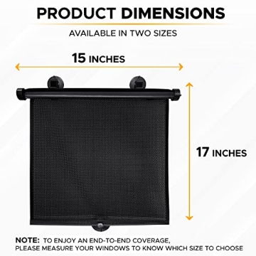 EcoNour Car Window Shades | 2 Pack UV Protection