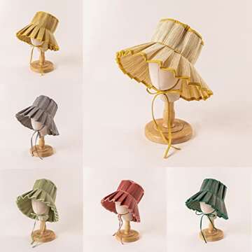 Trendy Unisex Fashion Summer Vacation Beach for Sun Straw Bucket Jazz Hat Cowboy Breathable Hat Sunp...