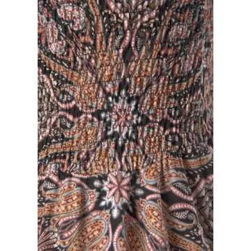 LASCANA Women's Smocked Maxi Dress – Convertible Style