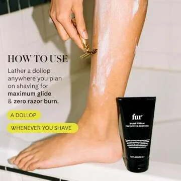 Fur Shave Cream: Moisturizing Shave Cream Soothes Skin and Reduces Bumps and Irritation - 5 OZ
