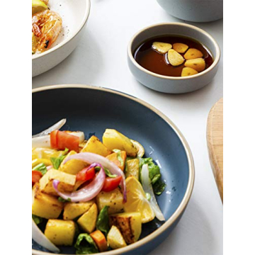 MDZF Sweet Home Porcelain Sauce Dishes Set of 4 for Dips