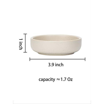 MDZF Sweet Home Porcelain Sauce Dishes Set of 4 for Dips