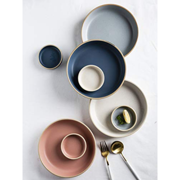 MDZF Sweet Home Porcelain Sauce Dishes Set of 4 for Dips