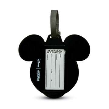American Tourister Disney Luggage Tag, Mickey Mouse Head, One Size