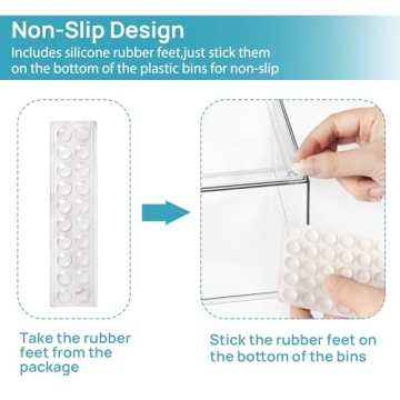 Vtopmart Clear Stackable Storage Drawers for Home Organization