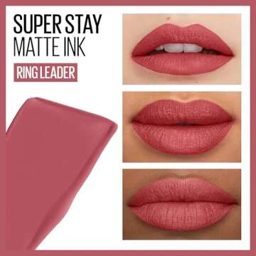 Maybelline Super Stay Matte Ink Liquid Lipstick Makeup, Long Lasting High Impact Color, Up to 16H We...