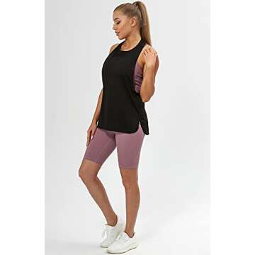 icyzone Workout Tank Tops for Women - Running Muscle Tank Sport Exercise Gym Yoga Tops Athletic Shir...