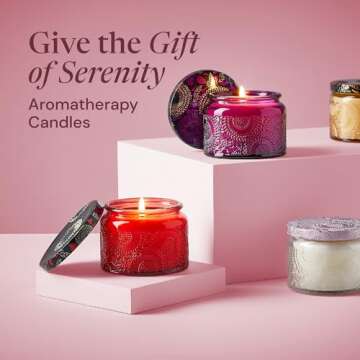 Scented Candle Gift Set for Mom - 4 Long Lasting Aromatherapy Candles in a Gift Box for Mother's Day...