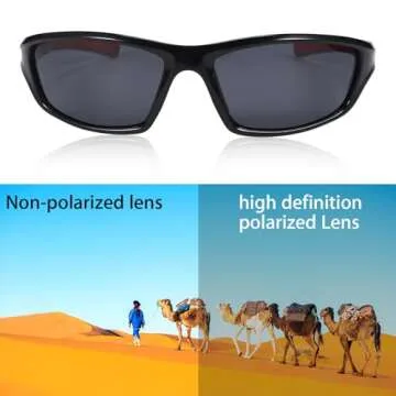 TOODOO Polarized Sunglasses with UV Protection - 4 Pairs for Men and Women