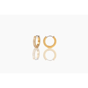 Tini Lux Hypoallergenic Pavé Crystal Hoops for Sensitive Ears