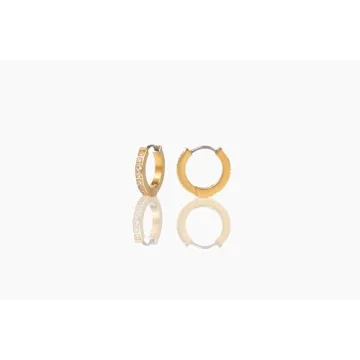Tini Lux Hypoallergenic Pavé Crystal Hoops for Sensitive Ears